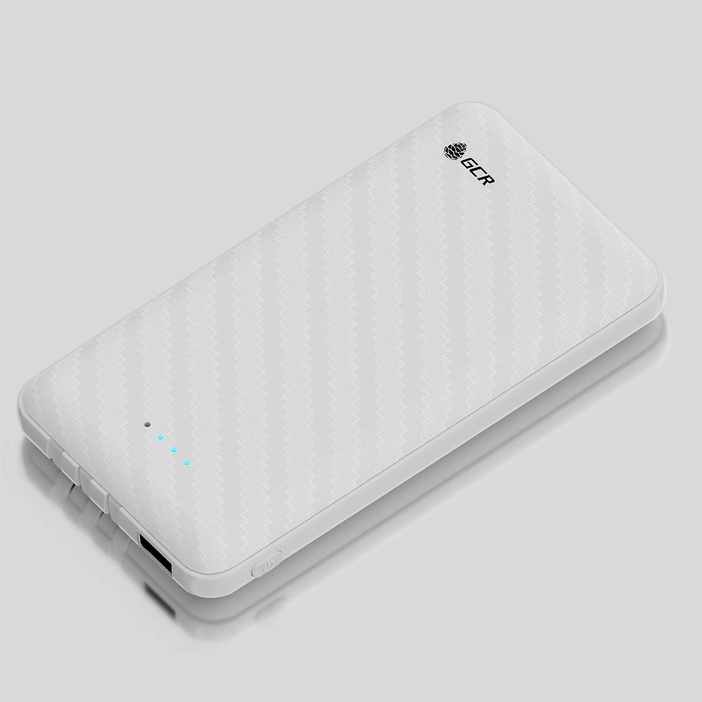 GCR PowerBank подставка 1.5 А MicroUSB Lightning TypeC на 10000mA белый для зарядки планшета телефона