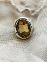 Anslow de joyería de moda de calidad superior Retro Oval grande anillo de dedo de cristal para las mujeres parejas de mujeres regalo de día de San Valentín LOW0041AR