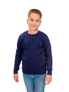 

Children's sweater navy gray for boys autumn winter Elbrus long-sleeved classic for teenagers