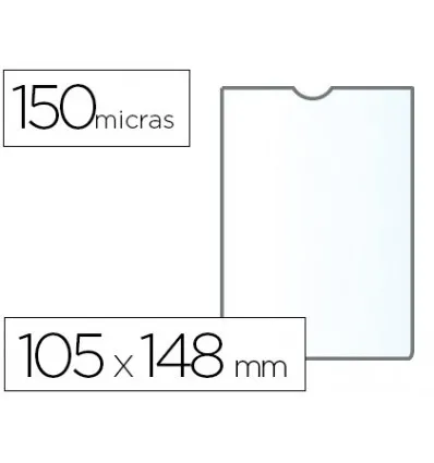 Крышка PORTADOCUMENTO Q-CONNECT DIN A6 150 мкм ПВХ прозрачная с uvienero 105X148 мм 25 единиц | Канцтовары