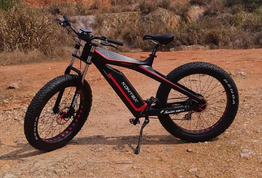 26inch carbon fiber electric bicycle disc brake electric bicycle 26*4.0 tires 8 speed fat electric bicycle E-Bike Power-Assisted