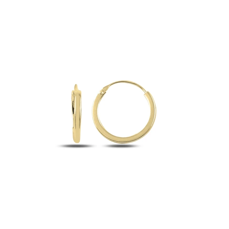 

Silver 925 Sterling 14mm Simple Ring Earrings