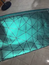 Neceser de viaje multifunción para mujer, bolsa de maquillaje geométrica, impermeable, portátil, organizador de artículos de tocador, novedad
