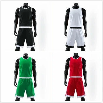 

Customize Basketball Jerseys+Shorts Set Embroidered Sewn Team Logo Name Number Adult Youth Kids Sports Shirts Clothes Uniforms