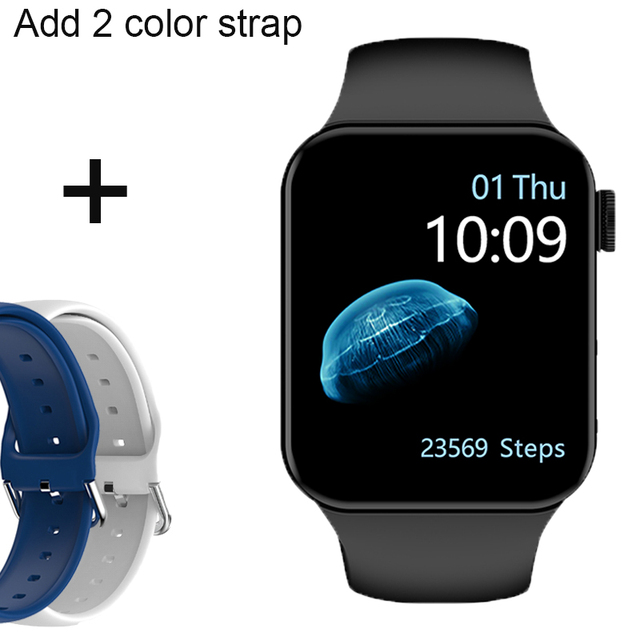 IWO Smartwatch Smart Watch Series 7 Double Button Heart Rate Monitor Dial Call Smart Watches Men Women For IOS Android