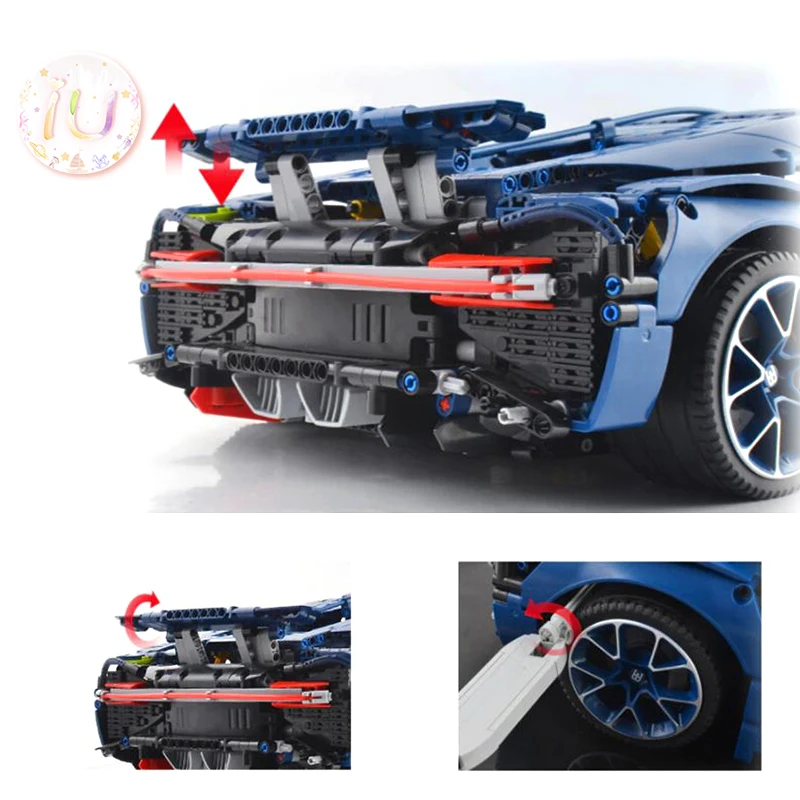 20086 Technic, 4031 шт, Bugattied, супер гоночный автомобиль, Chiron, модель, строительные блоки, подарок на день рождения, игрушки для детей, совместимые 42083