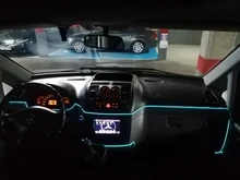 Tira Flexible de luces LED para Interior de coche, cable ambiental, Rgb, tubo de ambiente Neno, suave, USB, cinta de luz