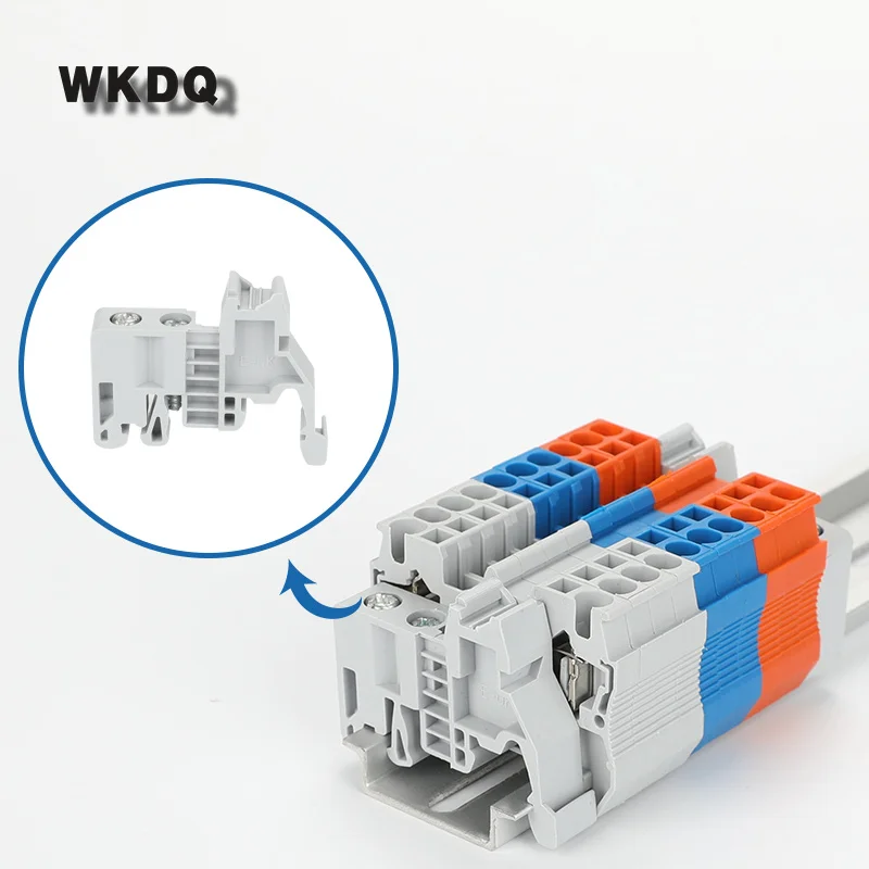 E/UK E/UK-2 WKF35 End Clamp 10Pcs Mounting NS35 DIN Rail Terminal Block Stopper Accessories Supporting Ends Termin Bracket wire connectors din rail terminal block din rail din rail bracket