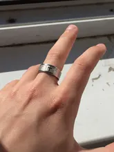 Letdiffy-anillo de acero inoxidable con letras cruzadas para hombre, sortija de oración de Biblia español, nunca se decolora, anillos con letras