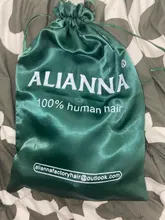 ALIANNA-extensiones de cabello humano para mujer, mechones de pelo largo y liso, brasileño, 32, 34, 36, 38 y 40 pulgadas, n. ° 1B, 30 pulgadas