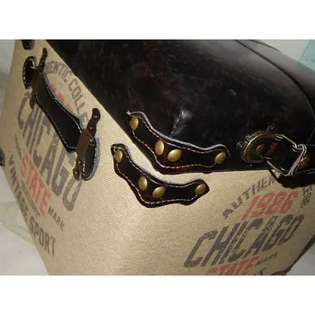 

BAUL stool PUFF VINTAGE decoration Route 66 CHICAGO