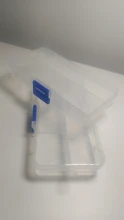 Caja de almacenamiento con bolsillos para señuelos de pesca, caja de 10 compartimentos para cebos de pesca, transparente, cuadrada