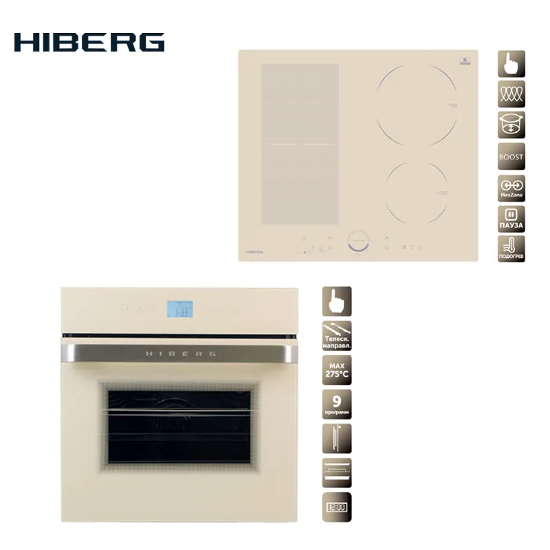 US $883.08 Set the cooktop HIBERG iMS 6049 Y  electric oven HIBERG VM 6495 Y home appliances