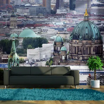 

Wall mural-Berlin-bird's-eye view-200x154 cm