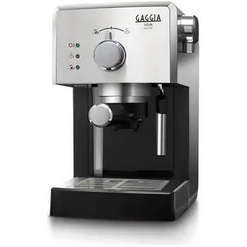

RI8435/11 Viva manual Espresso coffee machine 1025 Watt power capacity 1.25 liters silver color and NeroGAGGIA70.75