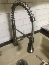 Grifos de latón para fregadero de cocina, escobilla, Palanca única, resorte extraíble, mezcladores, agua fría y caliente, grúa 9009