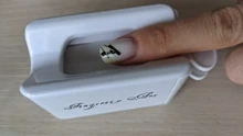 Caja de polvo francés de doble capa blanca para manicura, contenedor portátil de herramientas de recuperación de polvo de uñas