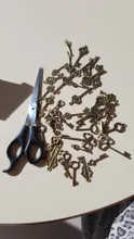 Dulce campana, 40 Uds., llaves pequeñas mezcladas, Vintage, bronce, Metal, aleación de Zinc, colgante encantador fabricación