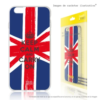 

FunnyTech®Silicone Case for Huawei Y9 2019 L UK Flag keep calm