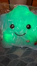 34CM Creative Toy Luminous Pillow Soft Stuffed Plush Glowing Colorful Stars Cushion Led