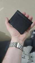 Bycobecy-Mini Cartera de cuero genuino para hombre, billetera pequeña, superfino, suave, 100%, tarjetero