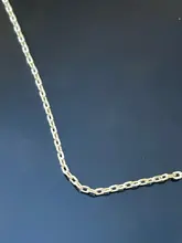 Mujer joyería fina de Plata de Ley 925 Plata ROLO dije para collar de cadena 2MM plata ancha collar 16 18 20 22 24