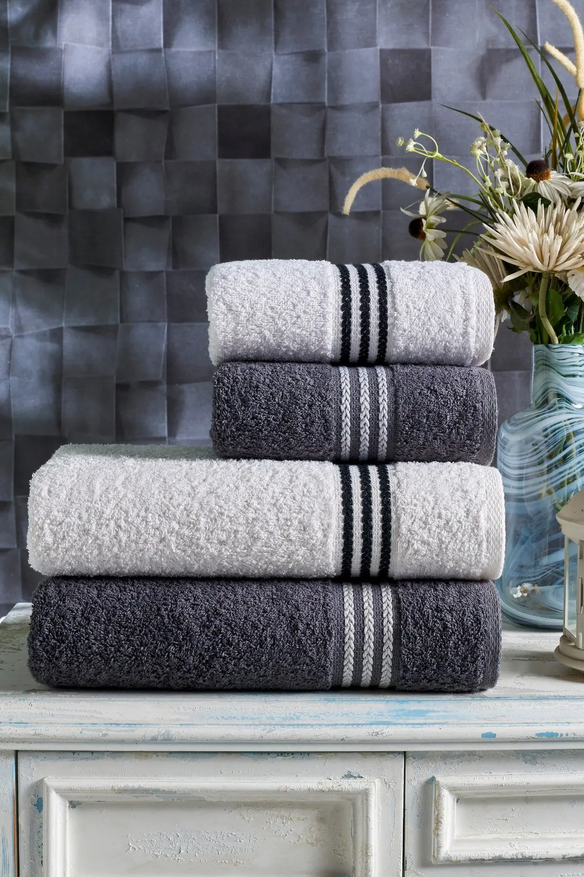 %100 Cotton Bath Towels Set Absorbent Solid Color Soft Friendly Face Hand Shower Terry For Bathroom 2pcs 70x140-50x90cm Beach