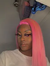 Luvin-pelucas frontales de encaje transparente para mujeres negras, cabello humano brasileño liso Remy, corto, Bob, desplumada, 613