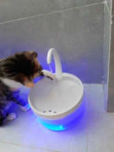Fuente de Gato de 2L con luz azul, dispensador de agua automático alimentado por USB, alimentador de gatos, filtro de bebida para gatos y perros, proveedor de mascotas