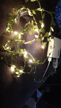 Tiny leaf garland fairy light decor LED Copper Wire string lights for Wedding forest