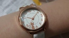 UTHAI CQ04 reloj para niños, relojes de cuarzo multicolor de gato, relojes de pulsera para niñas, relojes de rosetón coloridos