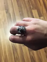 Punk personalidad de los hombres anillo de tigre de los hombres exquisita joyería de titanio anillo de acero (tamaño: 8-11)