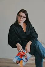 Blusa con manga de linterna para mujer, camisa holgada con botones a la moda para primavera y otoño, Color liso