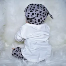 Conjunto de ropa para niñas pequeñas, Tops de manga larga con letras para recién nacidos, pantalones informales con estampado, diadema, trajes para niños pequeños