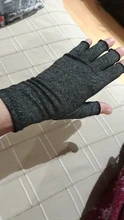 Guantes de compresión para artritis, 1 par, resistentes para el dolor articular, terapia con dedos abiertos, tratamiento de compresión