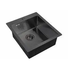 Мойка для кухни ZorG PVD-4551 GRAFIT(Цвет графит, габаритные размеры 450х510 мм, нержавеющая сталь