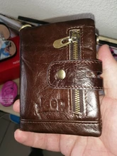 Vintage Purse Wallets Coin-Pouch Cards-Pocket Bifold Genuine-Leather Luxury Designer