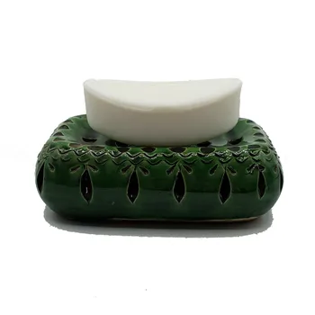 

Bar of soap soap holder ceramic terracotta hand painted art Morocco 2903191120