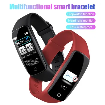 

V8 0.96 IN Screen Smart Bracelet Blood Pressure Oxygen Monitoring Smart Watch Fitness USB Waterproof Smart Band