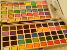 SeamiArt-Juego de acuarela con purpurina, 72/90 colores, suministros de pintura de arte