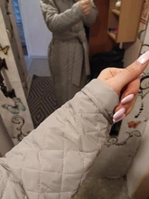 Winter Coat Parkas Long-Jacket Thin Toppies Autumn Womens Plaid Argyle Belt Double-Breasted-Belt