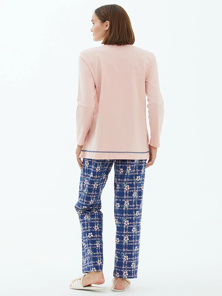 ファストファッション通販サイト雑誌 パターン化された綿生地のパジャマ 妊婦用2枚セット マタニティウェア 寝間着 病院用パジャマ Sleep Lounge 金沢は激しい雪で Crypto Earnup Ravitejadentalcare Com