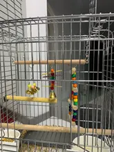 Parrot Toy Swing-Rope Hanging-Ornaments Bird Chew Chew-Toy Wood Plastic Climb Funny Biting