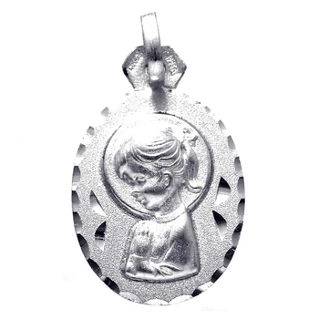 

Medal 925 Sterling silver m Virgin Nina 24mm. Oval [8244]