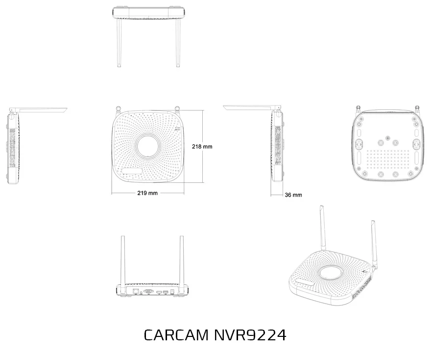 Комплект видеонаблюдения CARCAM KIT-1080/2 на 2 Wi-Fi камеры Full HD
