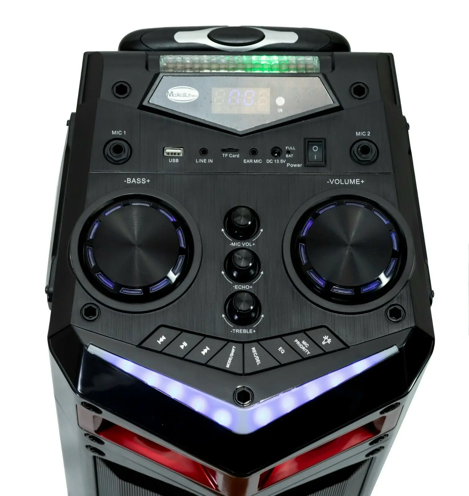 SPEAKER TROLLEY WITH WHEELS LAPTOP SPEAKERS USB BLUETOOTH KARAOKE LED 60W MP-TR1