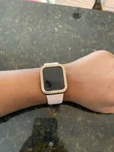 Funda de diamante para Apple Watch 5, 44mm, 40mm, iWatch Series 4, protector de pantalla, funda de PC para Apple Watch 3, 38mm, 42mm