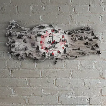 

Personalised Turkey Map Decorative Wooden Wall Clock-1