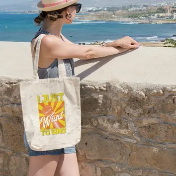 

Angemiel Bag I Just Want To Sing Printed Cloth Bag