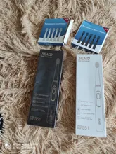 Cepillo de dientes eléctrico Seago Sonic SG-551 con reemplazo de cabezales de cepillo 4 modos de limpieza una operación clave sónico vibración cepillo resistente al agua